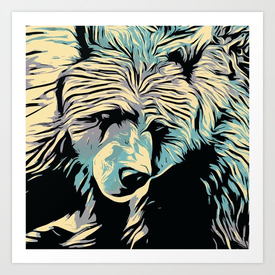 Wild Bear Art Print