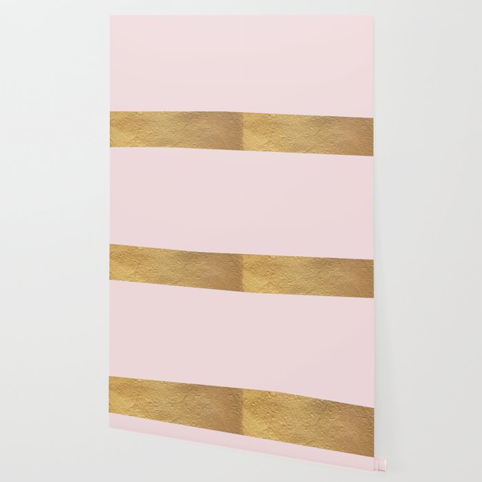 Color Blocked Gold Rose Wallpaper By Caitlinworkman Society6