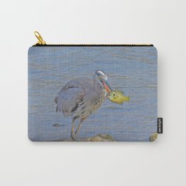 Great Blue Heron with Sunfish Lunch Carry-All Pouch