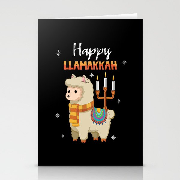 Llamakkah Llama Candles Menorah Happy Hanukkah Stationery Cards