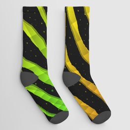 Ripped SpaceTime Stripes - Rainbow ROYGB Socks