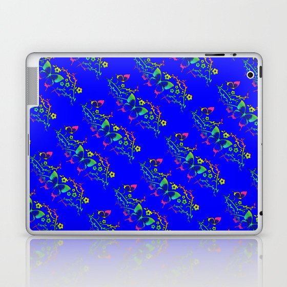 Butterfly Rainbow Blues Laptop & iPad Skin