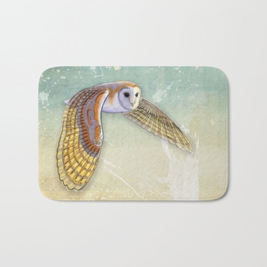 Barn Owl Labyrinth Bath Mat