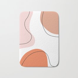 Abstract Shapes Digital Wallpaper, Geometric seamless pattern, Neutral Tones Paper Abstract Background Bath Mat