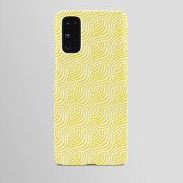 Modern Yellow Striped Shells Pattern Android Case