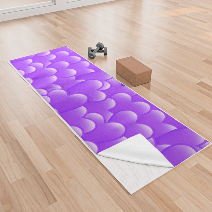 Sending Love-Purple Heart Yoga Towel