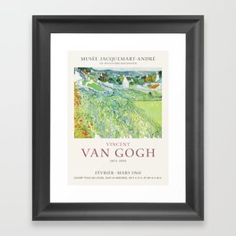 Vincent Van Gogh Vineyards at Auvers Art Exhibition Print Framed Art Print