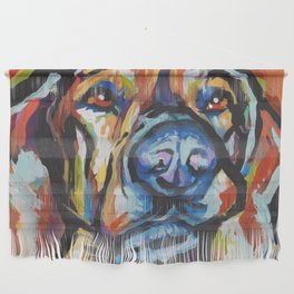 Fun Plott Hound Dog Portrait bright colorful Pop Art Wall Hanging