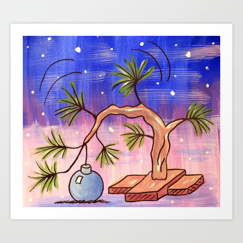 Charlie Brown Christmas Tree Art Print By Msgimaging Society6