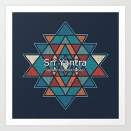 Sri Yantra - Sacred Geometry Star Art Print