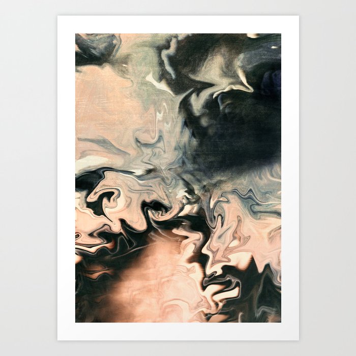 m a r b l e d Art Print