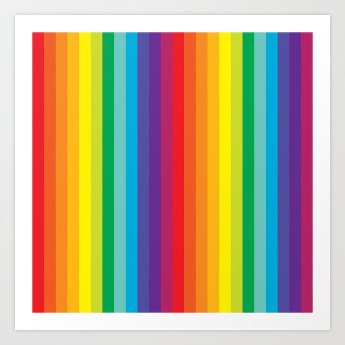 Rainbow Stripes Art Print By Starflyer Society6