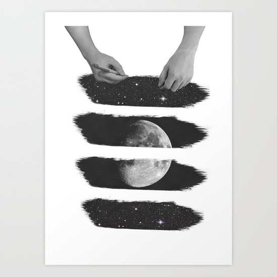 Draw me the moon Art Print