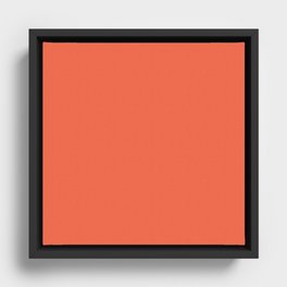 Firecracker Orange Framed Canvas