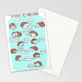 Hedgehogs Say Funny Things Stationery Cards