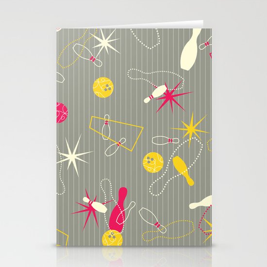 Bowling Pinstripe Stationery Cards