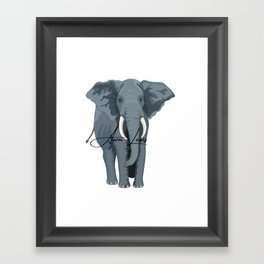 Signature Series| Grey Elephant Framed Art Print