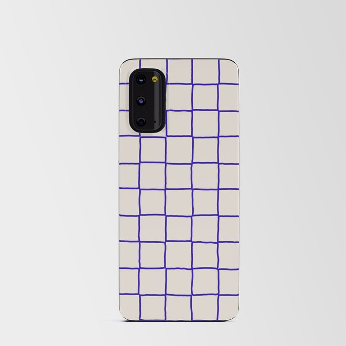 Old-schcool Checkered Tiles with Blue Lining Android Card Case