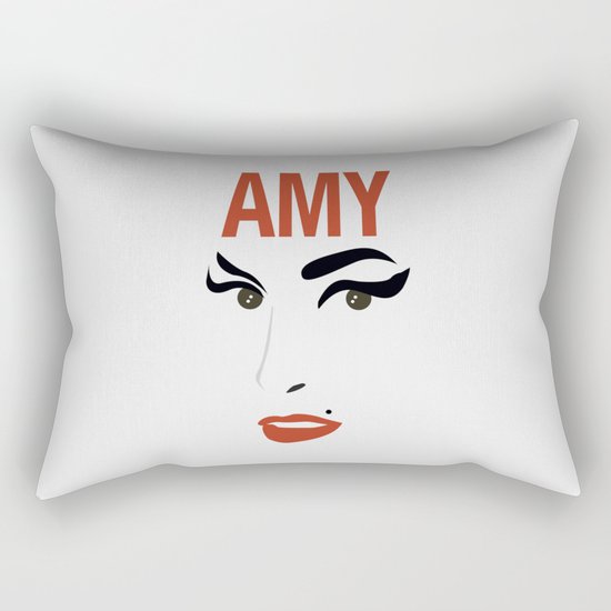 Amy Back to Black Rectangular Pillow
