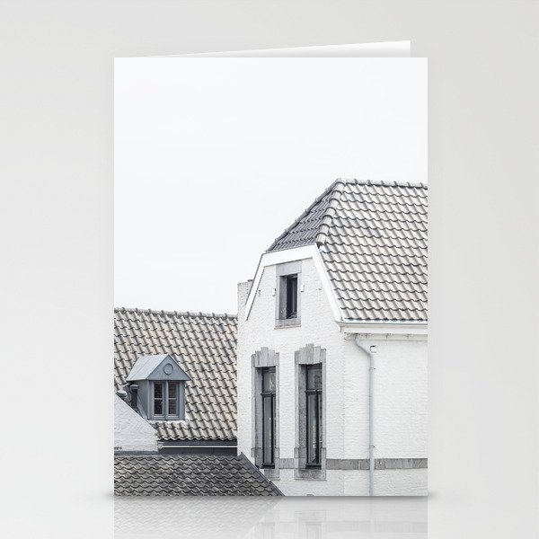White Houses and Rooftops | Architecture Maastricht Netherlands Stationery Cards