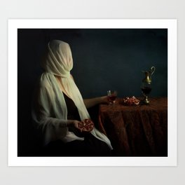 Lady justice with  pomegranate Art Print