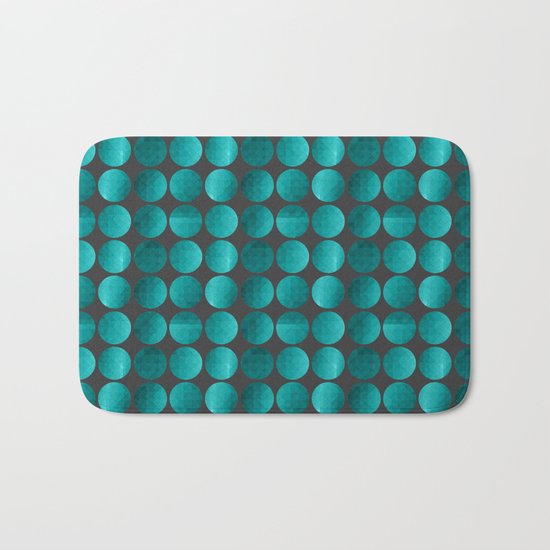 Emerald circles Bath Mat