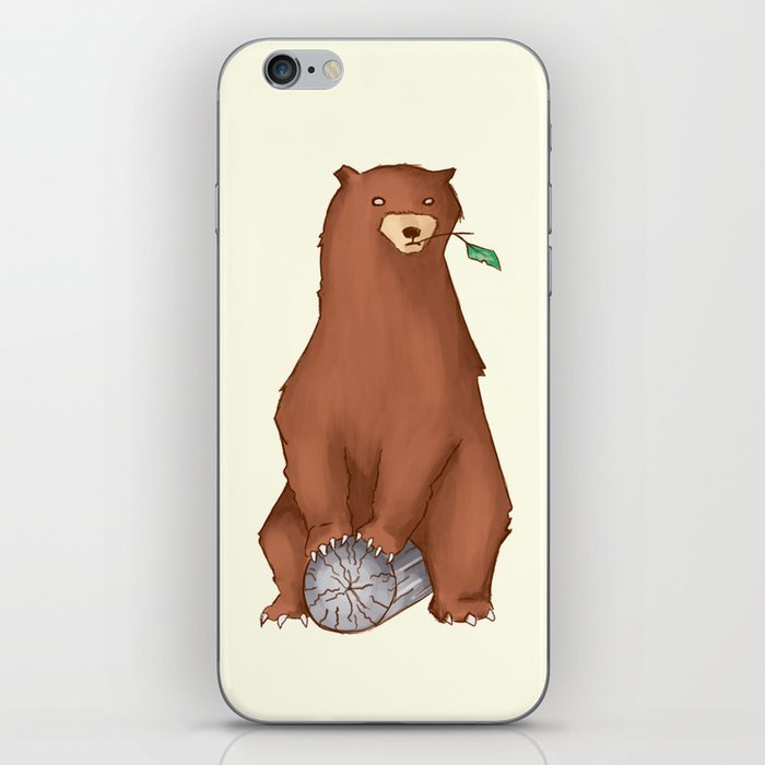 BROWN BEAR AND A LEAF iPhone Skin