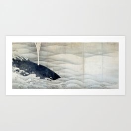 ito jakuchu – whale Art Print