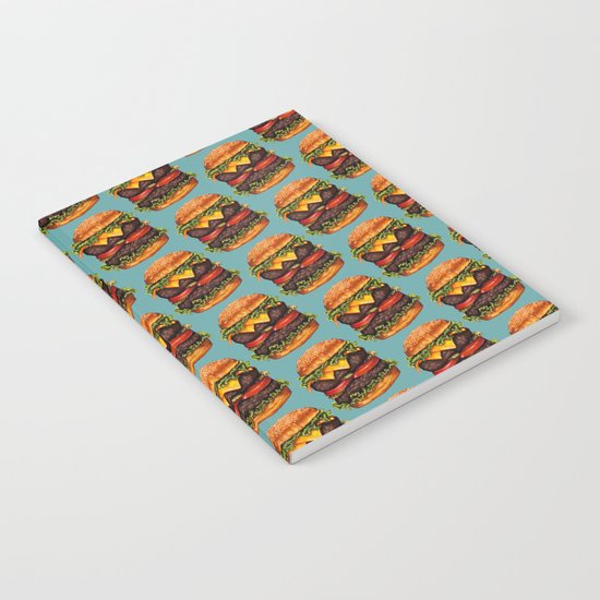 Double Cheeseburger Pattern Notebook