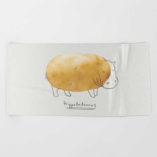 Hippotatomus Beach Towel