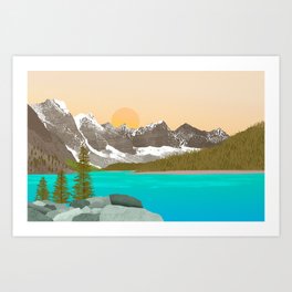Mountains: Moraine Lake Art Print