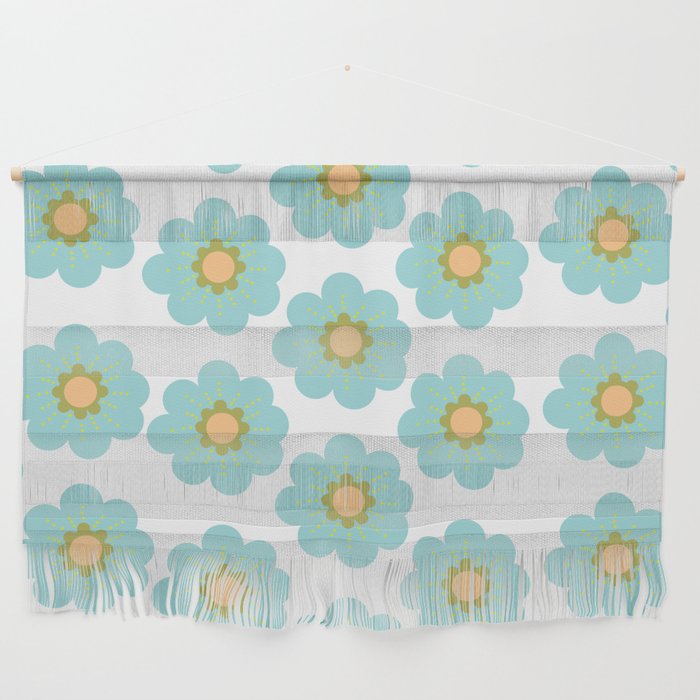 Blue Flowers Hippie #boho #Daisies  Wall Hanging