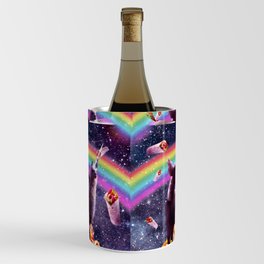 Space Sloth Riding Llama Unicorn - Taco & Burrito Wine Chiller