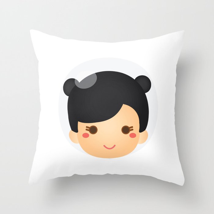 The Astro Girl Throw Pillow
