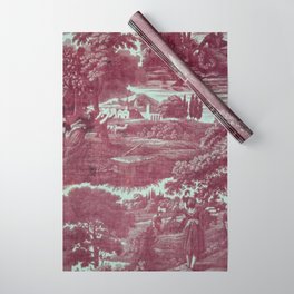 Toile in Plum Wrapping Paper