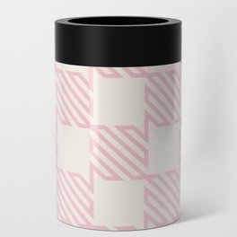 Pastel line square checkers Can Cooler