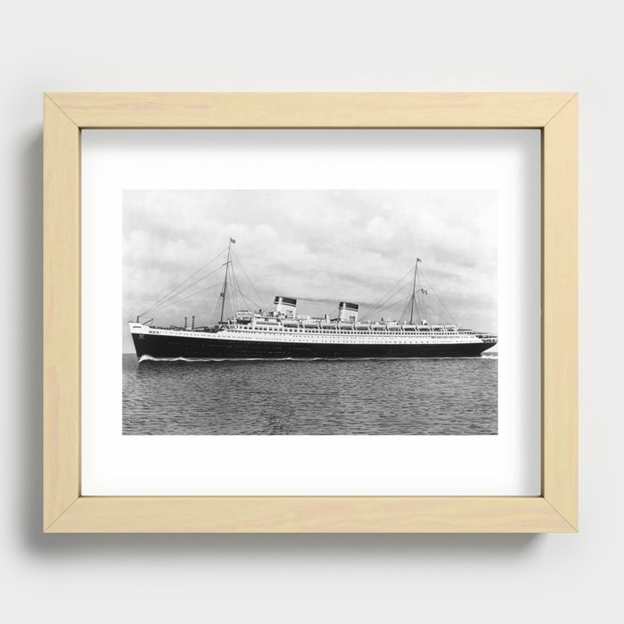 Ocean Liner SS Rex - 1932 Recessed Framed Print