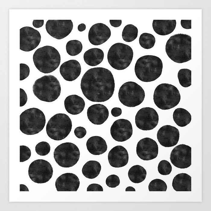 Hand-Painted Polka Dots Art Print