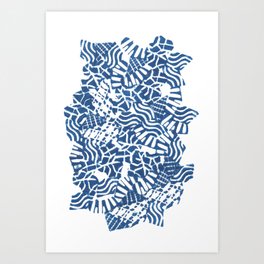 Asymmetrical Block Print Art Print