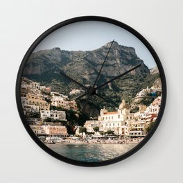 Mediterranean Dreams Series "Positano, Amalfi" | Travel Photography Italy Wall Clock