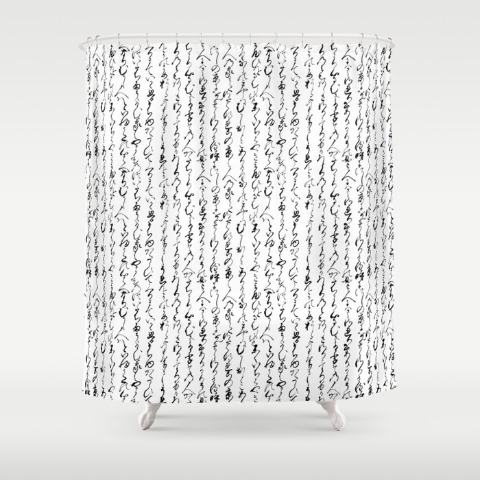 Ancient Japanese Shower Curtain By Thin, Japanese Shower Curtain