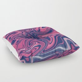 Pink and Navy Fluid Contemporary Design Floor Pillow