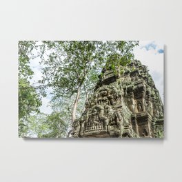Ta Phrom, Angkor Archaeological Park, Siem Reap, Cambodia Metal Print | Nature, Landscape, Architecture, Photo 