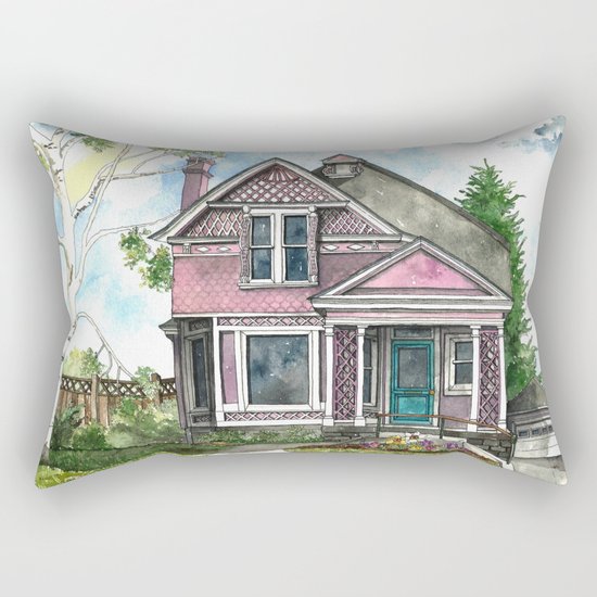 The Violet Lady in Spring Rectangular Pillow