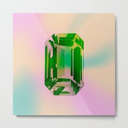 Gem Emerald Peridot Multi Metal Print | Illustration, Drawing, Emerald, Digital, Gemstone, Geometric, Cozypersimmon, Peridot, Jewel, Multicolor 