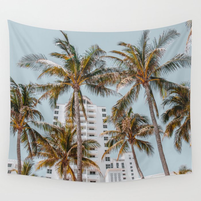 palm trees vii / miami beach, florida Wall Tapestry