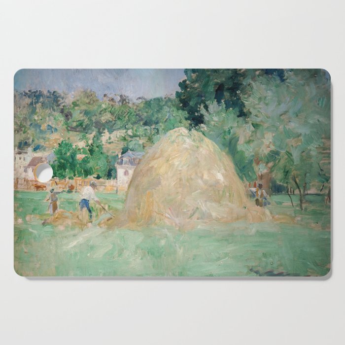 Berthe Morisot - Haystacks at Bougival Cutting Board