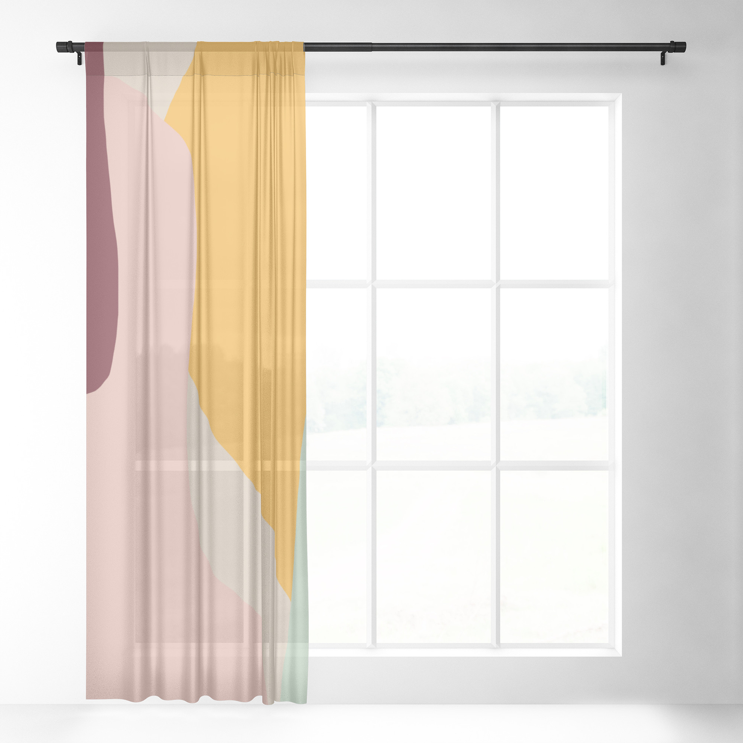 Ziz Abstract Painting Sheer Curtain By Alphaomega Society6