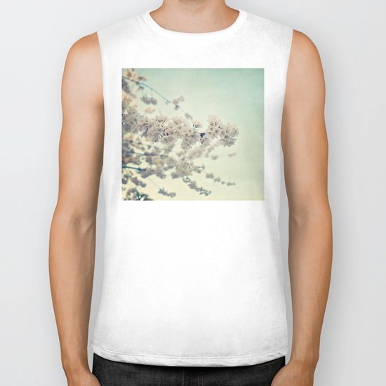 Pear Blossoms Biker Tank