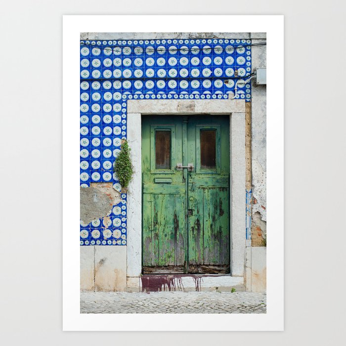 DOOR, LISBON, PORTUGAL Art Print